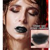 PPPanYiDi Black Matte Lipstick and Lip Liner Set,Long Lasting Moisturizing Black Lip Liner and Gloss Set,Waterproof Smudge Proof Liquid Lip Stain Makeup Kit for Halloween Goth Cosplay Party
