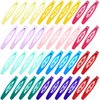 Hair Clips for Women Girls, Funtopia 40 Pcs 2.4" No Slip Metal Oval Snap Hair Clip Simple Barrettes Hairpins for Thin and Thick Hair (Mixed color)