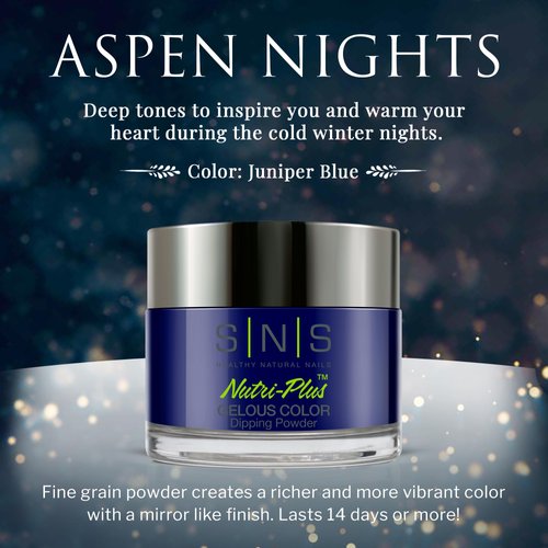 SNS Nail Dip Powder, Gelous Color Dipping Powder - Juniper Blue (Blue/Cobalt) - Long-Lasting Acrylic Nail Color & Polish Lasts 14 Days - Low-Odor & No UV Lamp Required – 1 oz
