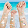 118 PCS Unicorn Rainbow Temporary Tattoo Kids, Glitter Crown Fake Tattoo for Girls’ Party Favors Kids Birthday Supplies Decorations, Princess Tattoos Sticker for Kids 6 7 8 9 10 year