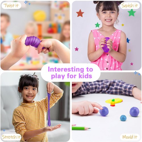 Jelly Cube Clear Slime Pack, Crunchy and Non Sticky Crystal Slime, Purple Astronaut Glossy Sludge Toy, Perfect Birthday Easter and Christams Gifts, Goodie Bag Stuffers, Kids Party Favors