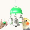 Bonka Bird Toys 36458 Christmas Dome Bell Small Parrot Cage Toy, Parrotlet Budgie Canaries and Similar Breeds (Green)