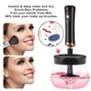 JZLUCKY Electric Makeup Brush Cleaner and Dryer Machine, Upgrade Super Fast Brushes Cleaner, Wash and Dry in Seconds, Cosmetic Spinner Cleaner for Most Size Brushes(black)
