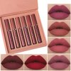 charnova 6 Pcs Matte Lip Glosses Collection Long Lasting Non-stick Cup Waterproof Lip Gloss Lipstick Set For Girls Teens Women