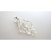 Gold or silver scroll metal alligator hair clip for fine thin hair (Primary color: Silver)
