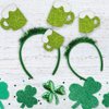 Estivaux 2 PCS St. Patrick's Day Headbands, Glitter Green Headwear Tassel Hair Accessories Holiday Hair Hoops for Saint Patrick's Day Decorations Custome Cosplay Party Supplies