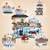 Japanese Street View Ice Drink Shop Mini Building Blocks Toys Model Set, MOC Creative DIY Simulation Architecture, 668 PCS Mini Bricks Construction Halloween Building Toy Sets for Girls Boys 3+