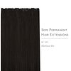 WENNALIFE U Tip Hair Extensions Human Hair, 50g 50s 14 Inch Dark Brown Remy Hair Extensions K Tip Hair Extension Real Human Hair Invisible Straight Keratin Hair Extensions