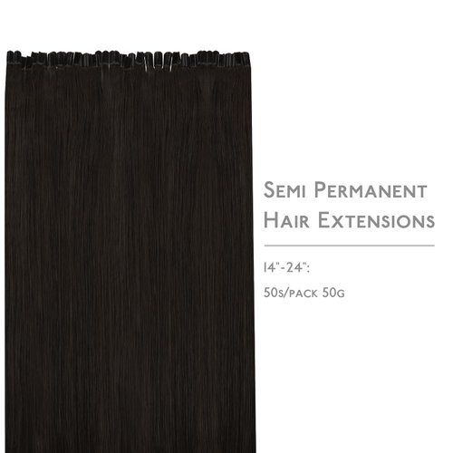WENNALIFE U Tip Hair Extensions Human Hair, 50g 50s 14 Inch Dark Brown Remy Hair Extensions K Tip Hair Extension Real Human Hair Invisible Straight Keratin Hair Extensions