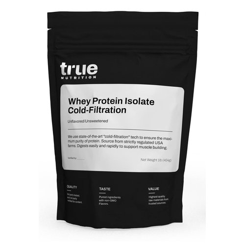 Unflavored Whey Protein Isolate Cold-Filtration - 100% Whey Protein Powder - 27g Protein per Serving - Mixes Easily and Tastes Great - Third Party Tested - Unflavored/Unsweetened - 1lb