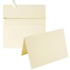 Wishop 50 Pack Self-Adhesive Envelopes with Fold Cards for Wedding Invitations, Greeting Cards, Baby Shower, Letter Mailing (Cream Color, 5x7)