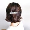 4 Pcs Rhinestone Hair Clips for Women, Crystal Hair Barrettes Sliver Pearl Rhinestone Hair Accessories Bridal Hair Clips for Wedding, Party, Prom