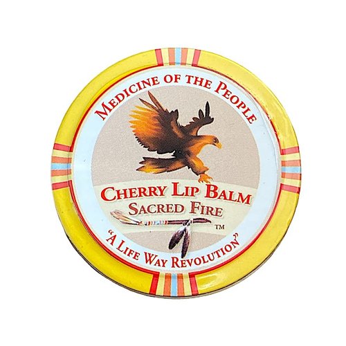 3 Tins of Navajo Medicine Of The People Cherry Lip Balm - Sacred Fire - 0.75 oz Each - Christmas Stocking Stuffer - Powwow