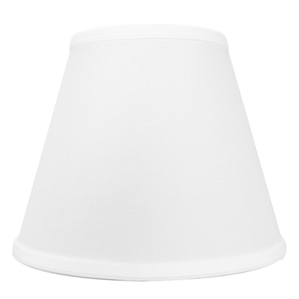 5x10x8 White Fabric Lampshade Empire with Edison Bulb Clip On Fitter - Perfect for small table lamps, desk lamps, and accent lights -Medium, White