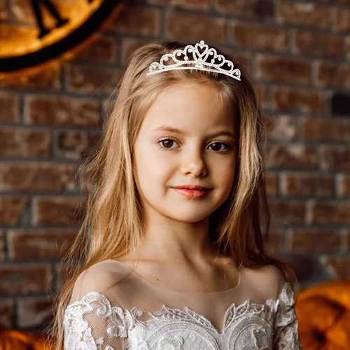 Yean Rhinestone Tiaras and Crowns Silver Crystal Tiara Headband Birthday Princess Hair Accessories for Women
