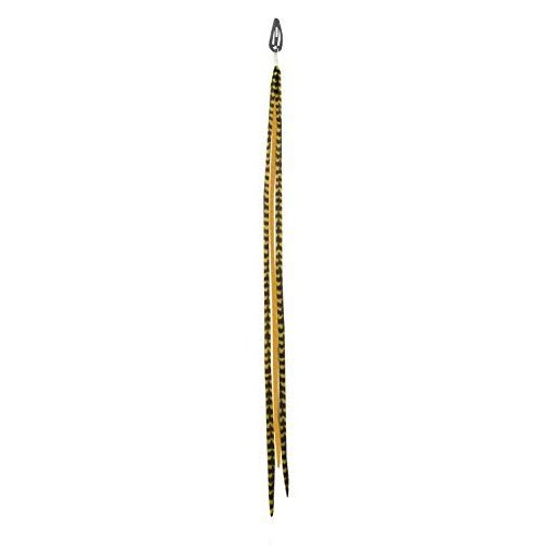 Mia Clip-n-faux Feathers, Animal-Friendly Fake Feather Hair Extensions That Clip On, Looks Just Like The Real Thing, Hair Accessory for Women, Teens, Girls - Ginger Color