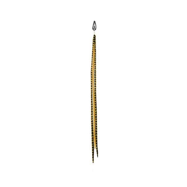 Mia Clip-n-faux Feathers, Animal-Friendly Fake Feather Hair Extensions That Clip On, Looks Just Like The Real Thing, Hair Accessory for Women, Teens, Girls - Ginger Color
