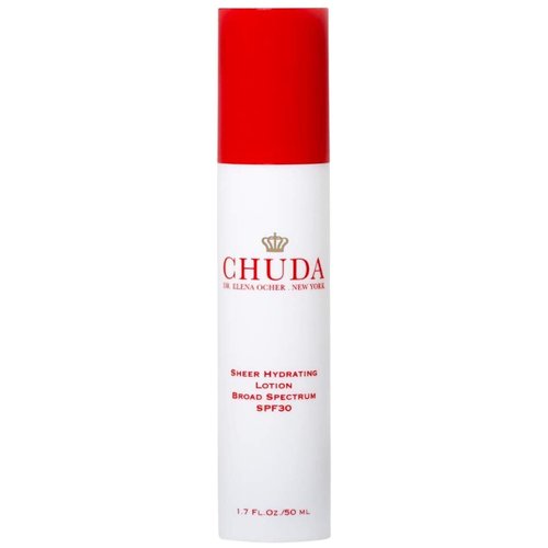 Chuda Sheer Hydrating Lotion Broad Spectrum Coverage SPF 30, 50ml Made in USA, Face Moisturizers with Remedea Compound, Light Cream Sunscreen for Sensitive Skin, Face Lotion Skin Care for Everyday Use