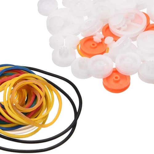 uxcell 84 Pcs Plastic Gear Package Kit DIY Gear Assortment accessories set for RC Motor Robot Various Gear Axle Belt Bushings