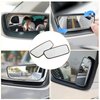 Flygun 2 PCS Car Rear View Blind Spot Mirror, 3.7" x 1.4" Rectangular Curved Wideangle Auxiliary Rearview Mirror, High-definition Glass Adjustable Anti-glare Mirror, Universal Car Side Mirror (Black)