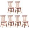Toyvian 6 pcs 1: 12 Scale Dollhouse Chairs Mini Wood Chair Miniature Furniture Photograph Layout Props for Dollhouse Lanscape Garden