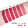 evpct 3Pcs Plum Purple Rose Red Mauve Matte Lipstick Pack Sets for Women Silky Velvet Lipstick Matte Long Lasting Smudge Proof Lipstick Lip Stain Makeup Set Kit matte lipstick 24 hours original 04