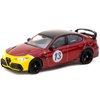 Giulia GTAm #13 Red Metallic and Yellow with Black Top Global64 Series 1/64 Diecast Model by Tarmac Works T64G-TL031-MRY
