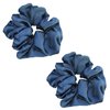 Silk Scrunchies,Elastic Bands Ponytail Holder Silk Satin No Damage, Soft Satin Scrunchies,Hair Accessories Hair Scrunchies Suitable for Women Girls for Thick Thin Fine Curly hair (Blue-Gray)