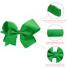 MEEDEE Emerald Green Big Bow Headband for Girls Grosgrain Ribbon Hair Hoop Headband for Toddlers Kids Party Decoration Cosplay Costume Headwear Makeup Handmade Hair Band