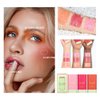 Ofanyia Cream Blush Stick, Unique Roating Design Multi-Use Blush Stick for Lip and Cheek Tint, Lightweight Easy to Blend Natural Cream Blusher, Velvet Matte Texture Blush Face Stick, Cruelty Free