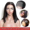 V SHOW Wear and Go Glueless Bob Wig Human Hair Lace Front Wigs Pre Cut Hairline Pre Plucked Straight Short Bob Wig Lace Closure Wig Human Hair for Women 12Inch