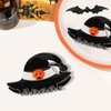 Halloween Witch Hat Clips,Black Claw Clip with Colorful Skull Design,Non-slip Hair Clips Strong Hold Hair Jaw Clips,Rhinestone Hair Clips for Women Girls Halloween Hair Accessories