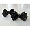 Generic Two small tiny sparkle black bow crystal hair pin clip barrettes fine hair