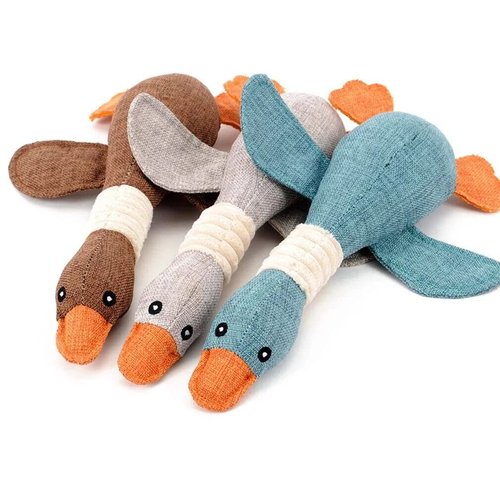 Goose Gone Wild Duck Dog Toy Bundle: 3-Pack Vibrant Squeaky Geese - Hilariously Shreddable & Rip-Ready - Canine Feather-Ripping Fun Guaranteed!