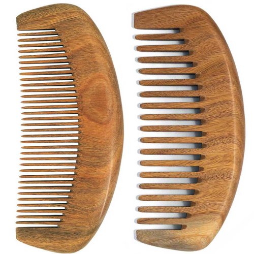 The Moreinday Wooden Comb Wide Tooth Comb for Women Fine Tooth Comb for Men Wood Comb Hair Comb Sandalwood Comb - 2 Pack