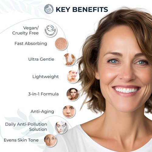 Foxbrim Naturals Bright Boost Premium Peptide Moisturizer for Face with Vitamin C & Superfruits | Daily Hydrating Face Lotion for Even Skin Tone | Anti-Aging Skincare for All Skin Types - 2 oz