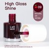 COSMOO Cherry Red Quick Dry Nail Polish, Wine Red Fingernail Air Dry Nail Lacquer for Nail Art Varnish