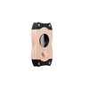 Colibri Premium Diamond V-Cut Cigar Cutter - Ergonomic Stainless Steel Spring-Loaded Blade, Ideal for up to 60+ Ring Gauge - Gift for Cigar Enthusiasts (Rose & Black)