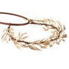 KorViSHOW Gold Leaf Headband Fairy Leaf Crown Wedding Hair Wreath Bamboo Leaf Flower Core Headpiece Bridesmaid Prom Festival Hair Accessories for Women Girls