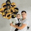 50 Pieces Dragon Theme Party Supplies, Dragon Theme Party Balloons, Black Gold Dragon Balloons Birthday Decoration Dragon Theme Party Picks Fantasy Party for Dragon Fantasy Party Supplies, 12 Inches