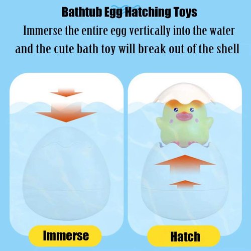 Baby Bath Toys Water Bathtub Pool Toys Fun Egg Hatching Easter Gifts for Toddlers (Dinosaur)