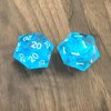 Meokkaebi Roll of Fate D20 Dice Set – All Natural 20 or All Natural 1 – Perfect for D&D Players Seeking Epic Wins or Failures (Blue)
