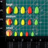Dr.Fish 30 Pack Oval Foam Floats Trout Floats Fishing Rig Floats Pompano Walleye Catfish Crawler Harness Bead Stopper Sinker Stops Yellow 0.45X0.78