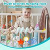 Car Seat Toys for Babies Boys Girls 0 2 4 6 7 9 10 11 12 Months,Spiral Hanging Plush Toys Activity Stroller Toy Sensory Hanging Crib Newborn Toys,Suited Gift for Baby Shower Birthdays Thanksgivin
