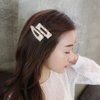 Fodattm 2PCS Sweet Imitation Pearl Hair Clips Hairpin Simple Fashion Alloy BB Hairgrip Hair Accessories for Women (Drop-shaped, Gold)