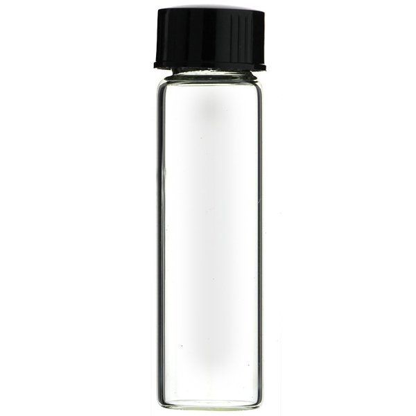 Made in USA 72-Piece 3 Dram 12 ml Clear Glass Vials with Phenolic Screw Caps (Oils Perfume Gold Prospecting Hobby Craft)