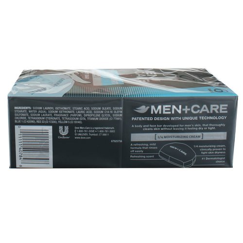 Dove Men+Care Body Soap and Face Bar to Hydrate Skin Clean Comfort More Moisturizing Than Bar Soap 3.75 oz 6 Bars