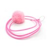 Kats'N Us Bouncy Ball Rabbit Fur String Cat Toy Pink