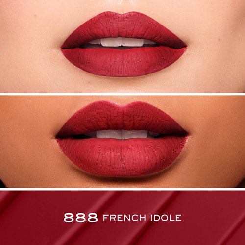 Lancôme L'Absolu Rouge Drama Ink Semi-Matte Liquid Lipstick - Highly Pigmented - All Day Wear - 888 French Idol