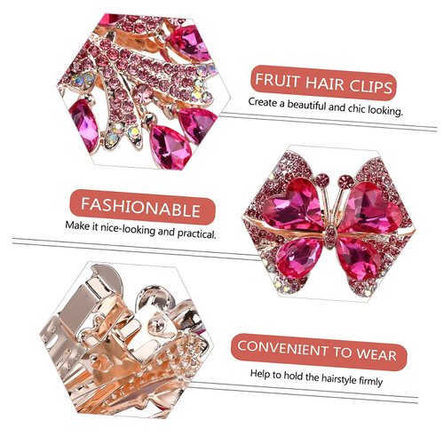 Austrian Crystal Bridal Hair Barrettes, Rhinestones Vintage Hair Clips, Sparkly Glitter Crystal Hairgrip Wedding Hair Headwear Accessories for Women Girls (Tpye J)